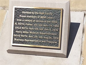 Cast bronze on granite marker